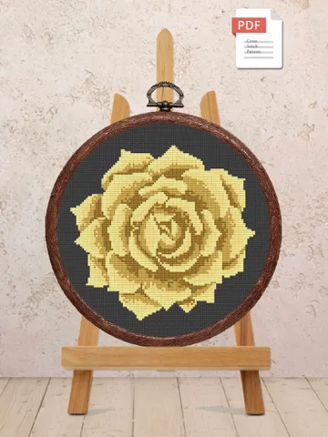 The Succulent Cross Stitch Pattern, Flower Cross Stitch Pattern, Embroidery Succulent, Flowers xStitch, Potted Flowers xStitch #flw014 $4.00