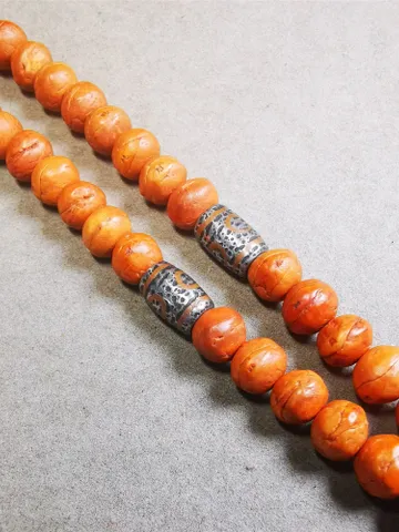 Gandhanra Handmade Tibetan Mala Spacer Beads,Cold Iron 3 Eyes Dzi Marker Beads for Prayer Beads Necklace Accessories,0.3" × 0.47" $29.99