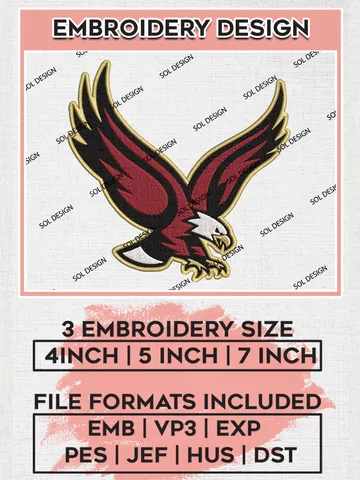 Boston College Eagles Mascot Embroidery Designs, NCAA Logo Embroidery Files, NCAA Boston College Eagles Logo, NCAA Embroidery Designs, Machine Embroidery Designs, Digital Download $6.99