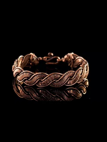 Wire wrapped copper bracelet for woman Antique style copper jewelry WireWrapArt $65.00