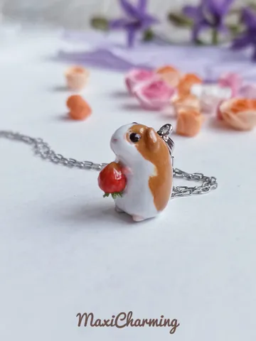 Guinea pig necklace funny cute design $34.90
