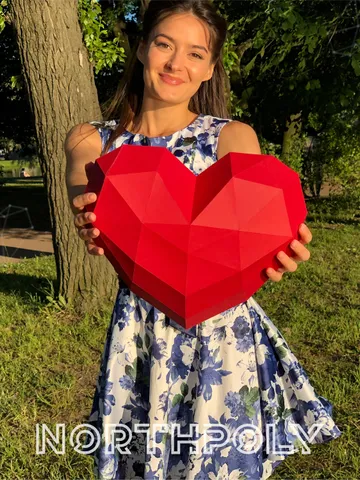 Heart Papercraft, Digital Template, PDF Download, Gurko, 3D Low Poly, Pepakura, DIY Origami Sculpture, DIY Gift, St Valentines Day Decor $9.00