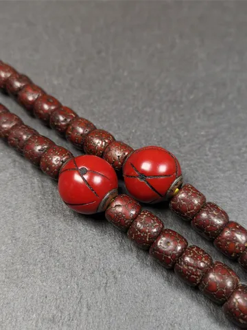 Gandhanra Handmade 1 Pair of Red Plastic Spacer Beads,Marker Beads for Mala Necklace,Prayer Beads Accessories,0.6" × 0.6" $19.99