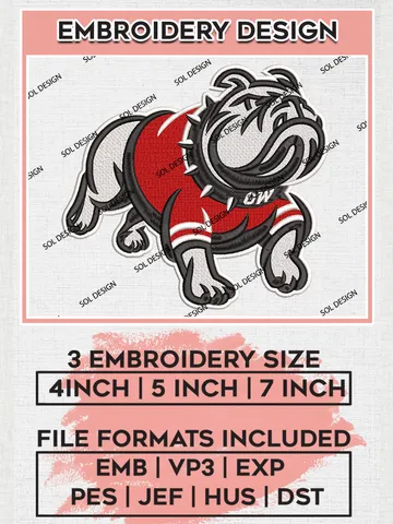 Gardner Webb Runnin Bulldogs Embroidery Designs, NCAA Logo Machine Embroidery Files, NCAA Gardner Webb Runnin Bulldogs Logo, NCAA Embroidery Designs, Machine Embroidery Designs, Digital Download $6.99