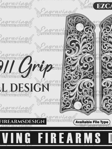 Engraving Firearms Design Colt1911 Grip Scroll Design $29.99