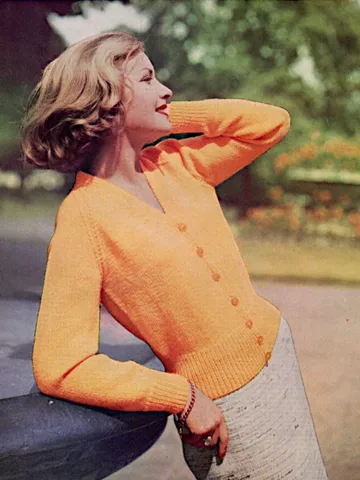 Cardigan classic knitting pattern women ladies summer cardigan V-neck Double knitting instant download $6.68