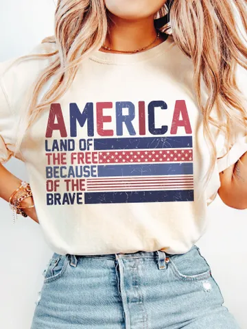 Retro America Png Svg, Land of The Free Because of the Brave ,4th Of July Sublimation PNG, America Png, Patriotic Png,USA Png, American $3.34