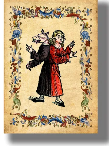 Werewolf from Historiae animalium. $21.00