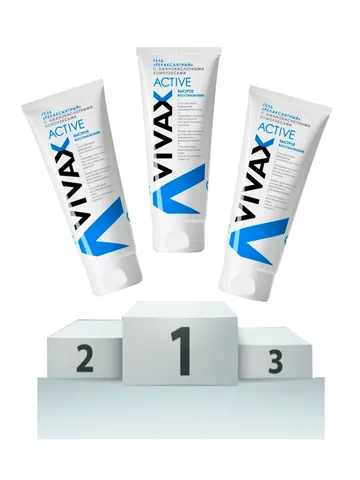 [3pcs] VIVAX ACTIVE RELAXANT gel with PEPTIDE COMPLEXES, Free express delivery