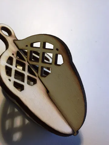Digital Template Cnc Router Files Cnc Acorn Christmas 3mm Files for Wood Laser Cut Pattern $6.50