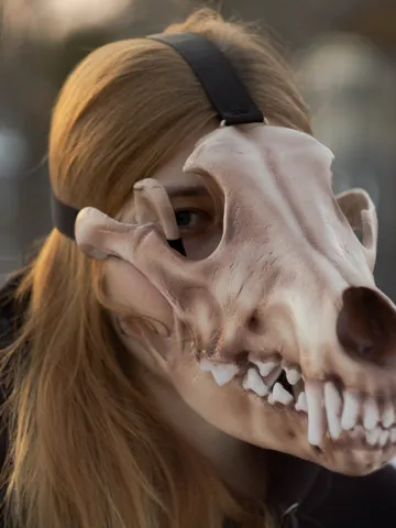Wolf Skull Mask | animal skull mask |  | realistic wolf mask | resin skull mask | cosplay face mask | halloween scary mask | creepy mask $392.68