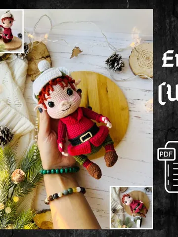 PDF Crochet Pattern Elf Bernard, Amigurumi Elf, Christmas ornaments, Christmas Decor, Amigurumi Christmas, Doll Pattern $10.00