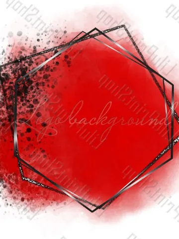 Red Watercolor logo png, Red and black logo design Background overlay digital instant download $2.85