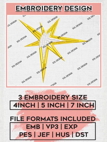 Tampa Bay Rays Star Logo Embroidery Files, MLB Tampa Bay Rays Team Embroidery, MLB Teams, 3 sizes, MLB Machine embroidery designs, Digital Download $6.99