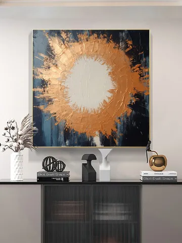 Original Gold Oil Painting On Canvans, Abstract Texture Acrylic Painting, Custom Painting, Large Wall Art Home Wall Decor Painting For Hotel $101.13