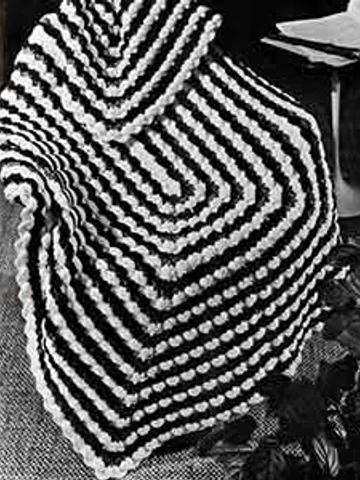 Crochet Pattern Vintage Afghan Cockleshells Digital Download PDF $1.90