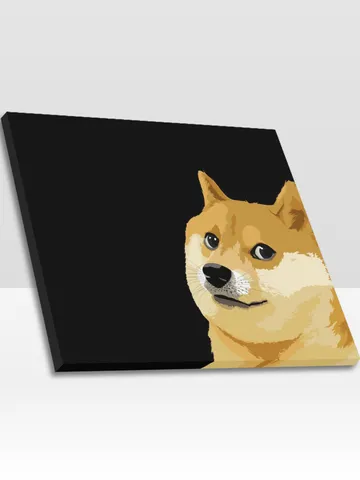 Doge Meme Frame Canvas Print, Wall Art Home Decor $24.00