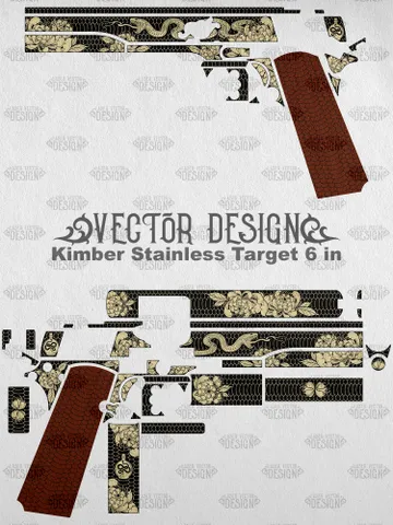 VECTOR DESIGN Kimber stainless target 6 in Snake and flowers $130.00