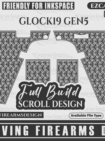 Engraving Firearms Design Glock19 Gen5 Lower Part,Stippling pattern,Glock Stippling $29.99