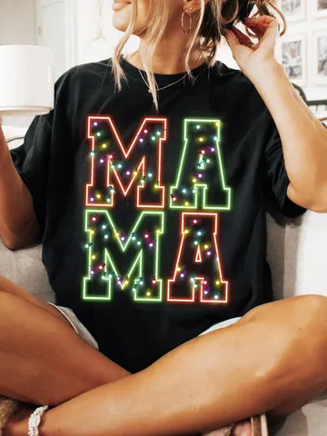Neon Christmas Mama Shirt Sublimation Christmas PNG Mama PNG Christmas Lights Sparkly PNG Neon Christmas png $4.18