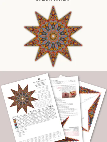 2-Drop Peyote Star Pattern – Indian Summer $7.60