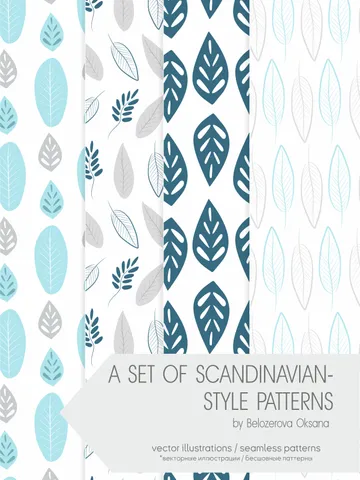 a set of Scandinavian-style patterns $9.00