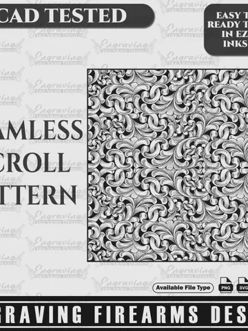 Engraving Firearms Design Seamless Scroll Pattern $49.99
