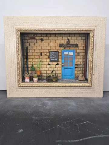 wall miniature, diorama (agriculture store), home decor, gift from the heart. miniature