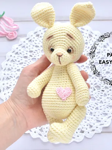 Easter bunny pattern, Amigurumi pattern bunny, Bunny doll handmade pattern, Handmade stuffed bunny, gift for girl, toy $4.90