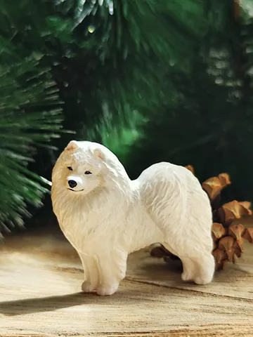 Brooch figurine Samoyed $35.00