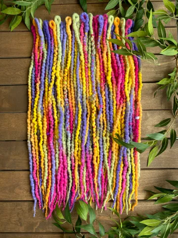 Rainbow Wool Se Dreads Ready to Ship