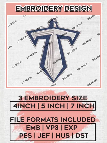 NFL Tennessee Titans Logo Embroidery Design Files, NFL Titans, NFL Embroidery Designs, NFL Tennessee Titans Machine Embroidery Design, Digital Download