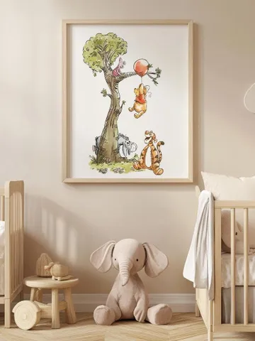 Winnie the Pooh Nursery print, nursery decor printable wall art; Hundred Acre Wood kids room watercolor art; digital download $6.60