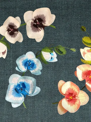 3DOrchid Flower machine embroidery design applique pattern digital embroidery pattern home and clothing décor embroidery motif floral design $10.39