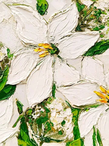 Lily Painting Hydrangea Christmas gifts Original Art Impasto oil Painting 8x8 in Flower Artwork Floral Wall Art Painting by ArtProkopaloSv $74.00