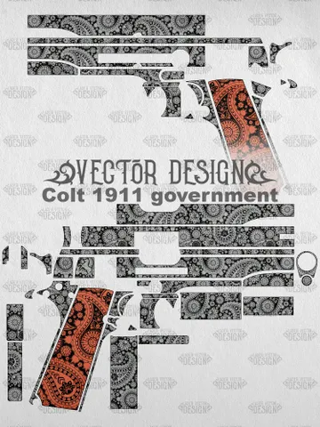 VECTOR DESIGN Colt 1911 government Ornament $100.00