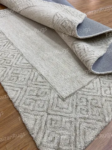 8x10 Handcrafted Tufted Carpet |Beige-colored Area rug | Wool Carpet | Living Room Bedroom Hall Dining Room Indoor Use Any Room 7x10,9x12 $90.00