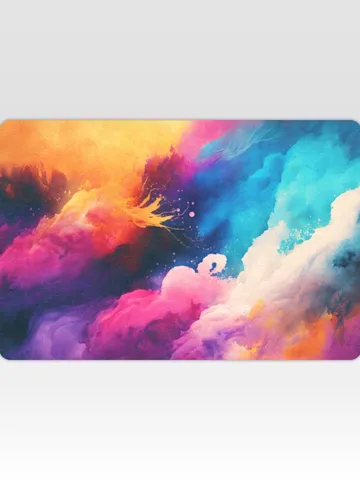 Colorful Watercolor Style Doormat, Welcome Mat $48.00