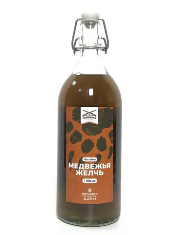 Bear bile tincture, 1000 ml $600.00
