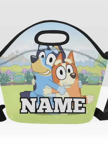 Custom NAME Bluey Neoprene Lunch Bag, Lunch Box $36.00