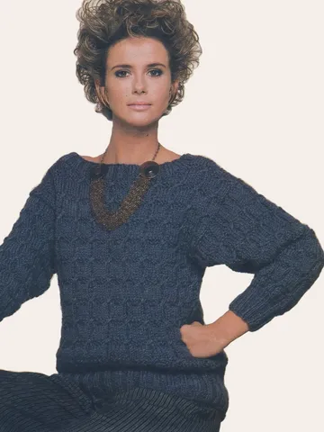 Vintage Knitting Pattern 243 Chunky Sweater Pullover Women $2.50