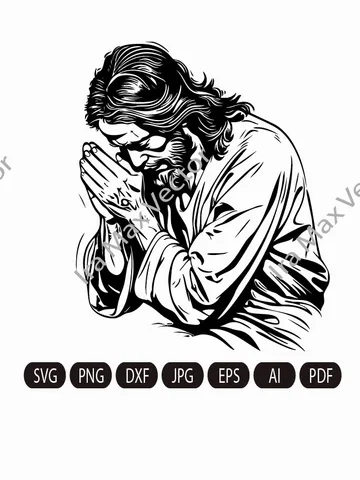 Jesus SVG, Jesus praying, Jesus risen, Christian SVG image, Jesus face SVG, faith svg, Bible svg, God svg, scripture svg, jesus cut files $3.50