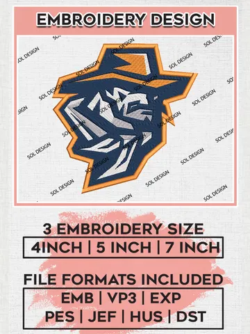 NCAA UTEP Miners Mascot Logo Embroidery Designs, NCAA Logo Machine Embroidery Files, NCAA UTEP Miners Logo, NCAA Embroidery Designs, Machine Embroidery Designs, Digital Download $6.99