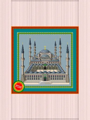 Blue Mosque Cross Stitch Pattern | Sultan Ahmed Mosque $7.00