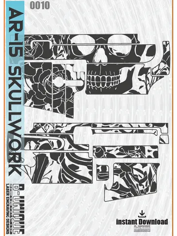 AR-15  Skull & Scrollwork