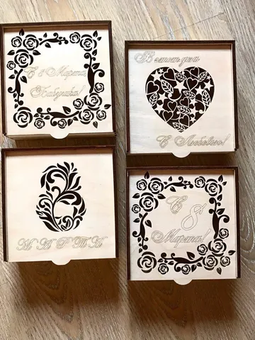 Digital Template Cnc Router Files Cnc Gift Box Files for Wood Laser Cut Pattern $7.50