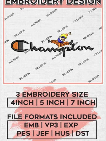 Naruto Champion Embroidery Designs, Naruto Embroidery Files, Naruto Anime Character Machine Embroidery Pattern, Digital Download EMB_ANIME_144