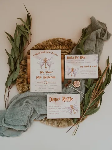 Wizard Baby Shower Invitation; Magic Key Baby Schower kit template; A Magical Bundle on the Way; Magic School Invite Pack editable canva $22.95