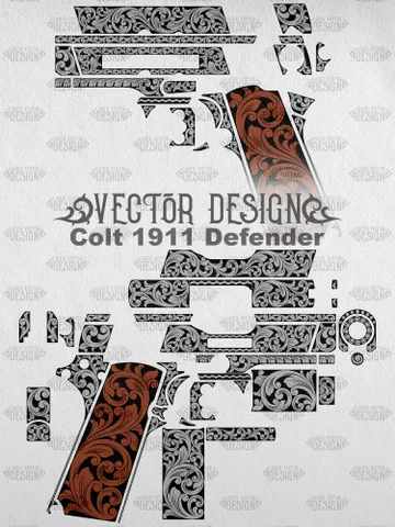 VECTOR DESIGN Colt 1911 Defender Scrollwork $100.00