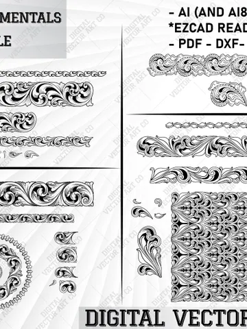 Scroll Ornamentals Bundle.filigree,engraving,engraved,handengraving,scroll,scrollwork,ornamental,artwork,gunengraving,drawing,calligraphy